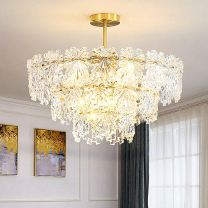 Gold Marilyn Elegant Glass Chandelier - Nuvé