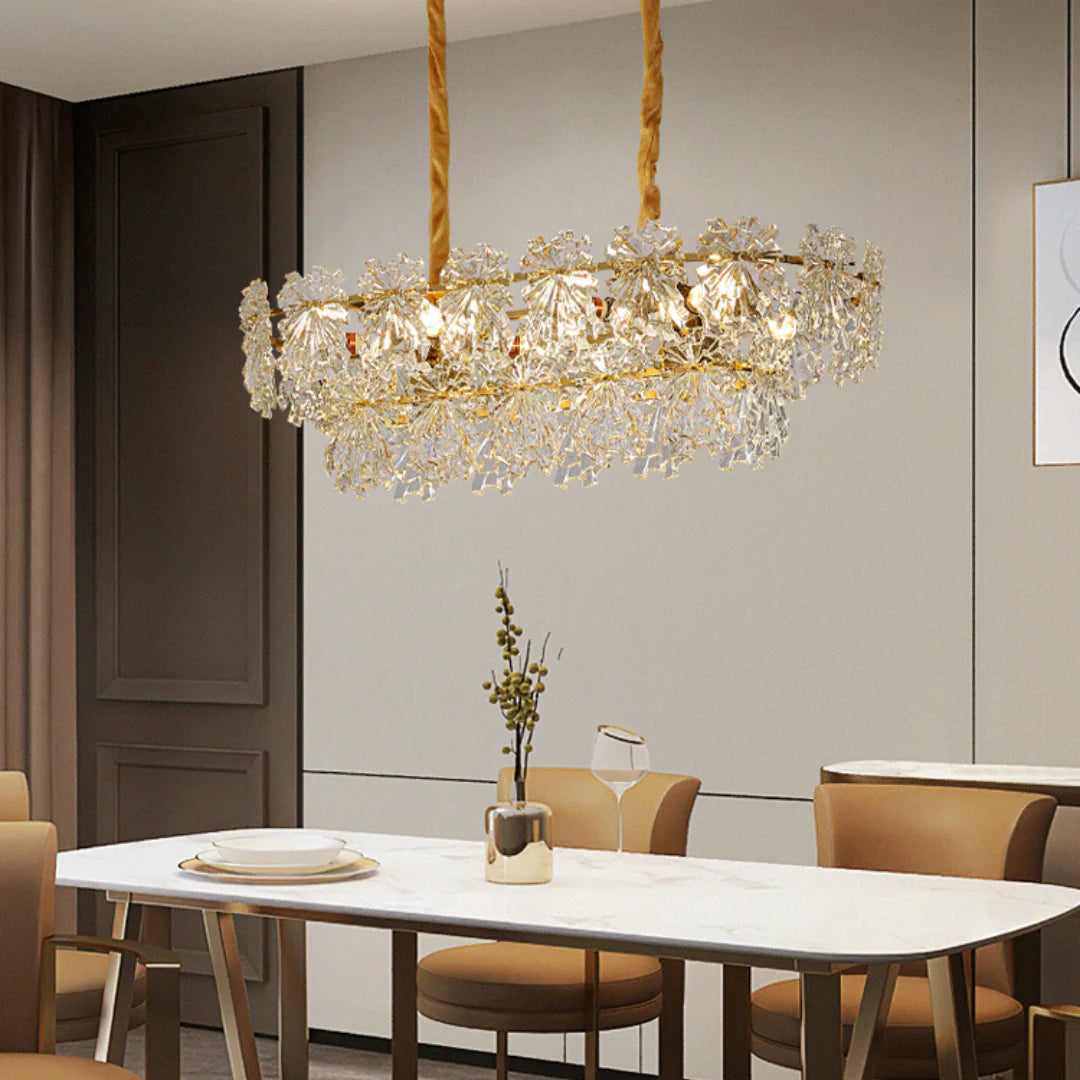 Gold Marilyn Elegant Glass Chandelier - Nuvé