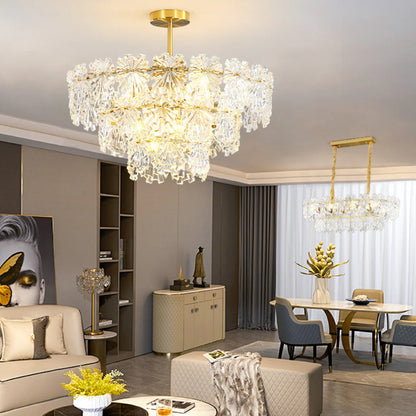 Gold Marilyn Elegant Glass Chandelier - Nuvé