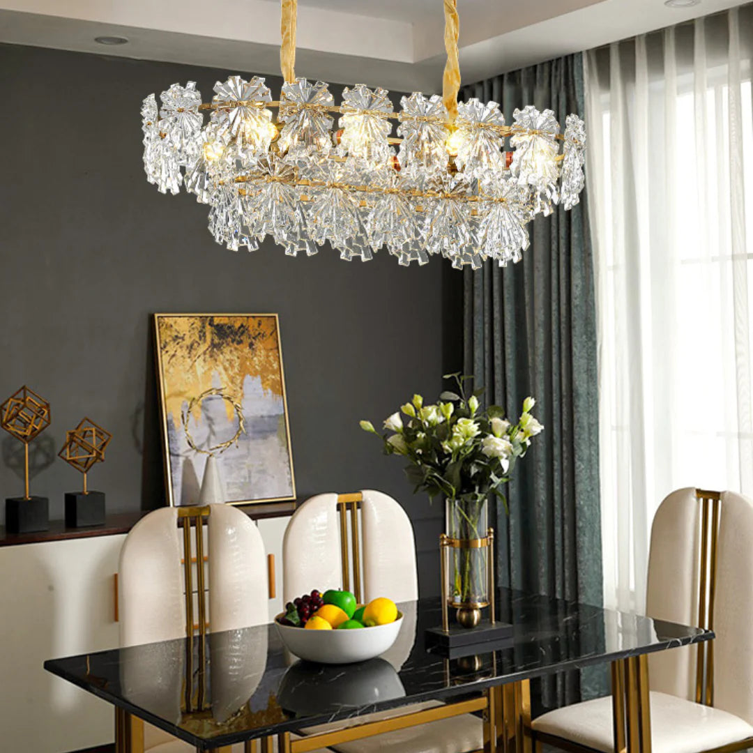 Gold Marilyn Elegant Glass Chandelier - Nuvé