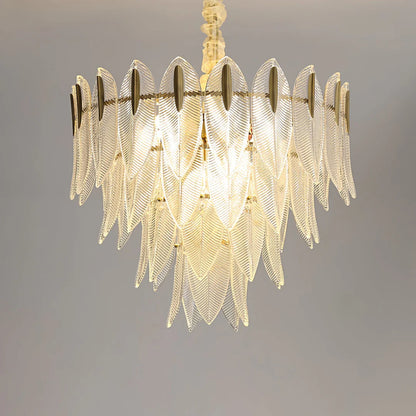 Marilyn Glass Feathers Chandelier - Nuvé