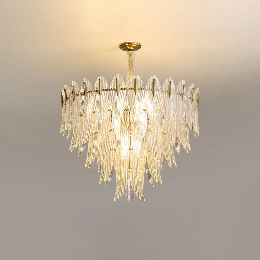 Marilyn Glass Feathers Chandelier - Nuvé