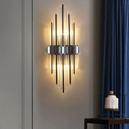 Marsily Gold Black Crystal Wall Lamp - Nuvé