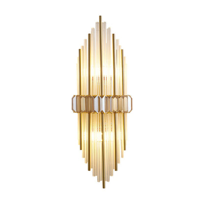 Marsily Gold Black Crystal Wall Lamp - Nuvé