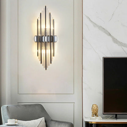 Marsily Gold Black Crystal Wall Lamp - Nuvé