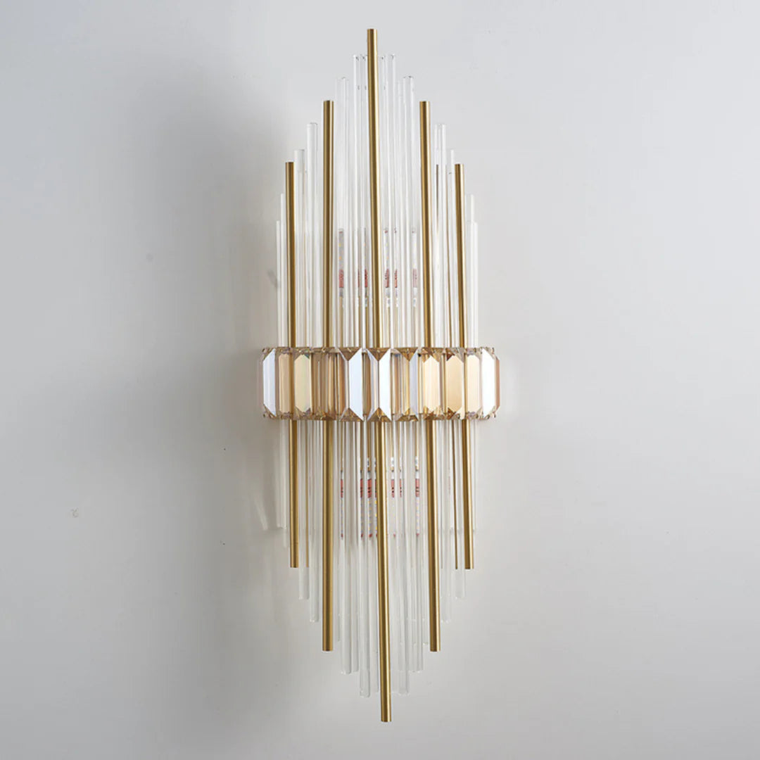 Marsily Gold Black Crystal Wall Lamp - Nuvé