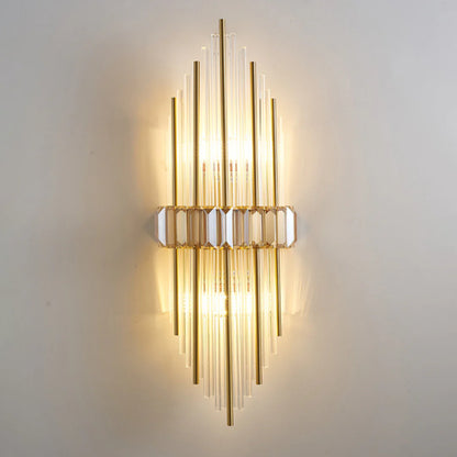 Marsily Gold Black Crystal Wall Lamp - Nuvé
