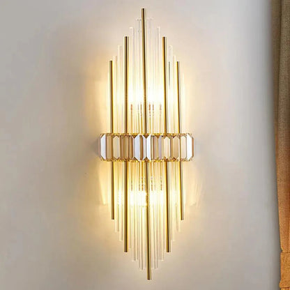 Marsily Gold Black Crystal Wall Lamp - Nuvé