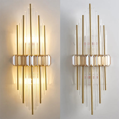 Marsily Gold Black Crystal Wall Lamp - Nuvé