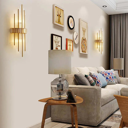 Marsily Gold Black Crystal Wall Lamp - Nuvé
