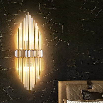 Marsily Gold Black Crystal Wall Lamp - Nuvé