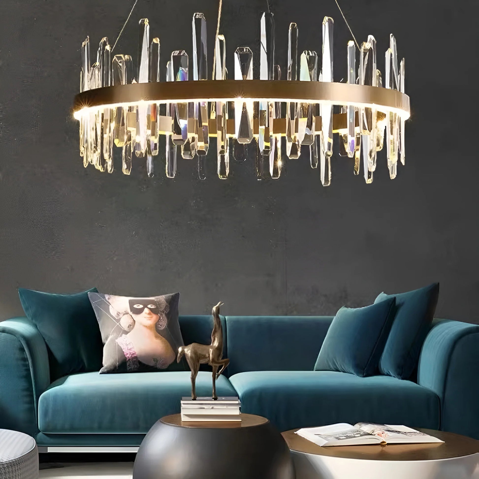 Marylin Modern Crystal Ring Chandelier - Nuvé