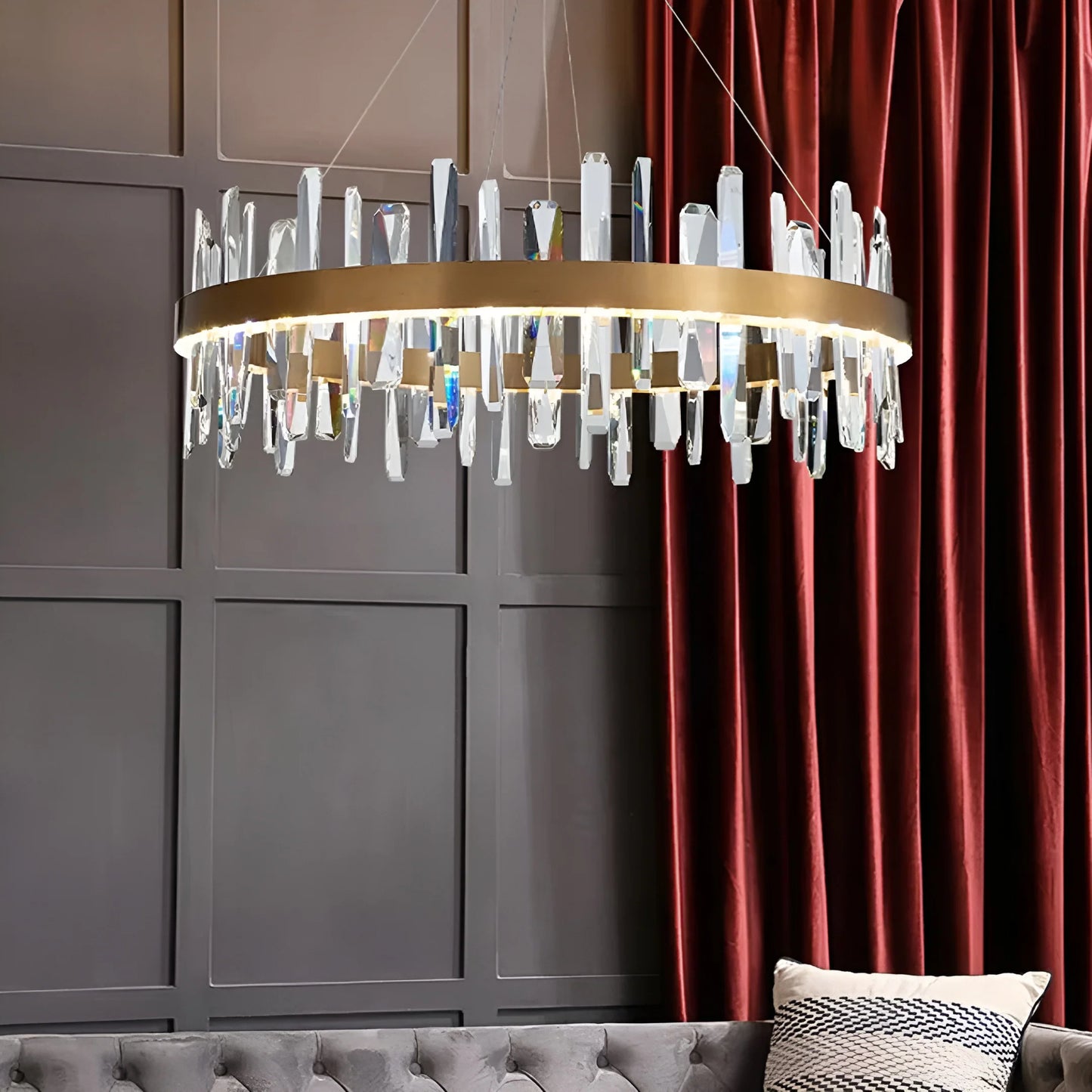 Marylin Modern Crystal Ring Chandelier - Nuvé