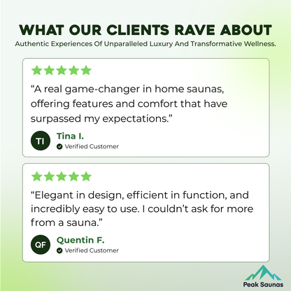 Peak Saunas Matterhorn Luxury 3-Person Full Spectrum Infrared Sauna with Two XL Medical-Grade Red Light Therapy Panels & Smart WiFi App Control - Nuvé