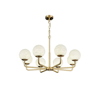 Alabaster Maytoni Erich Brass Chandelier - Nuvé
