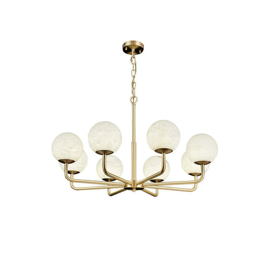 Alabaster Maytoni Erich Brass Chandelier - Nuvé