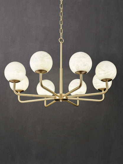 Alabaster Maytoni Erich Brass Chandelier - Nuvé