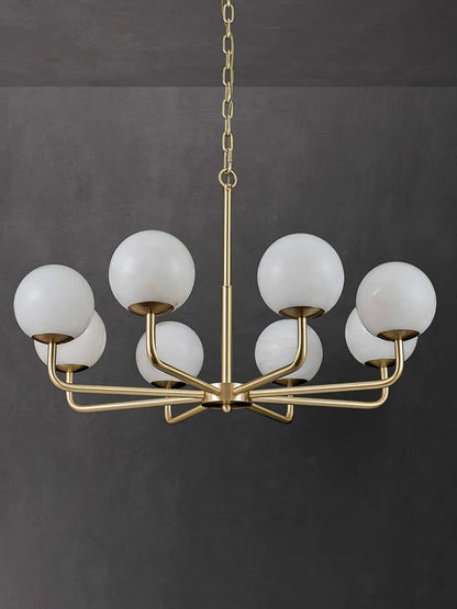 Alabaster Maytoni Erich Brass Chandelier - Nuvé