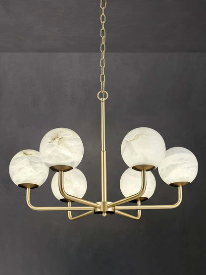 Alabaster Maytoni Erich Brass Chandelier - Nuvé