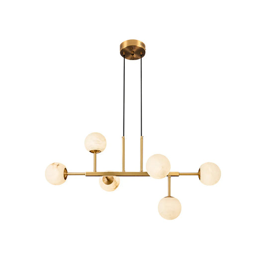 Alabaster Maytoni Uva Brass Chandelier - Nuvé