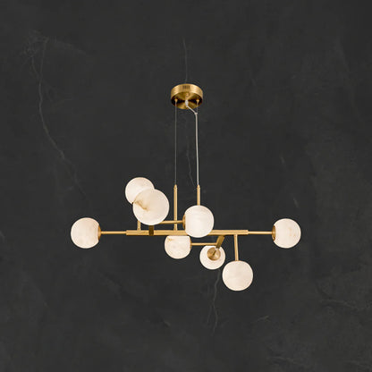 Alabaster Maytoni Uva Brass Chandelier - Nuvé