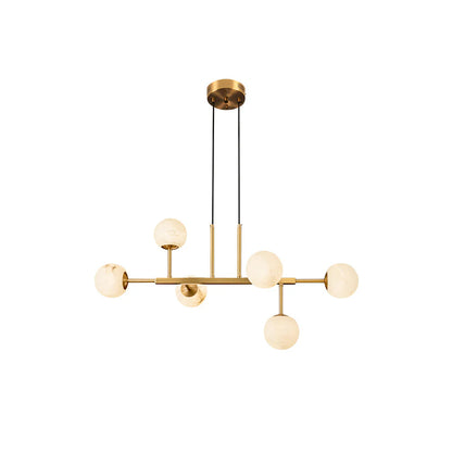 Alabaster Maytoni Uva Brass Chandelier - Nuvé