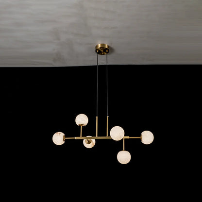 Alabaster Maytoni Uva Brass Chandelier - Nuvé