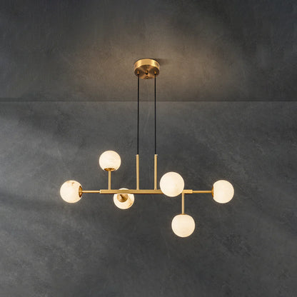 Alabaster Maytoni Uva Brass Chandelier - Nuvé