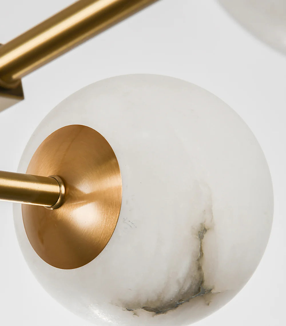 Alabaster Maytoni Uva Brass Chandelier - Nuvé