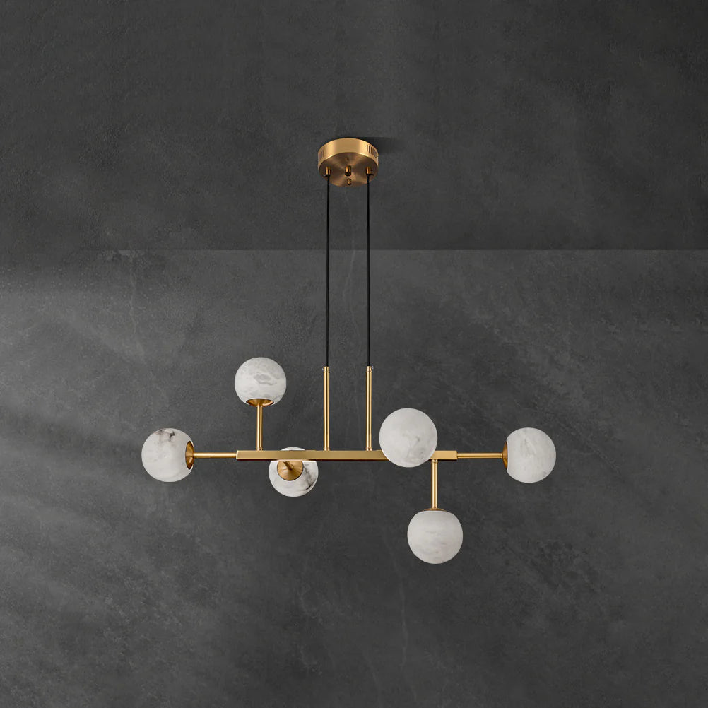 Alabaster Maytoni Uva Brass Chandelier - Nuvé