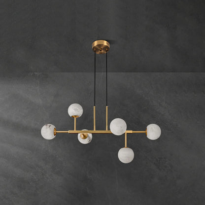 Alabaster Maytoni Uva Brass Chandelier - Nuvé