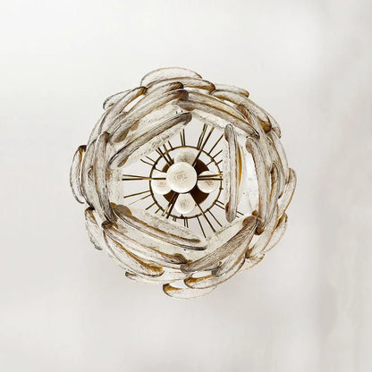 Mazzega Murano Transparent Amber Glasses Chandelier - Nuvé