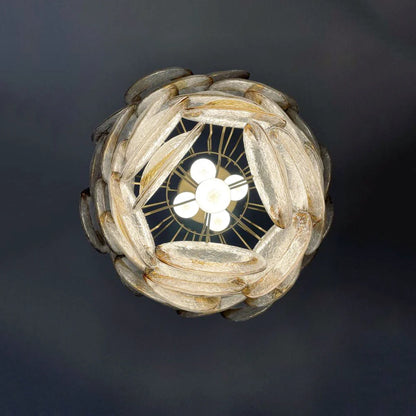 Mazzega Murano Transparent Amber Glasses Chandelier - Nuvé