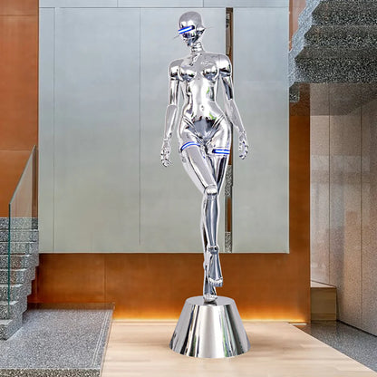 Mechanical Technology Goddess sculpture floor lamp by korewolamp featuring a modern, artistic metal goddess figure with integrated lighting.