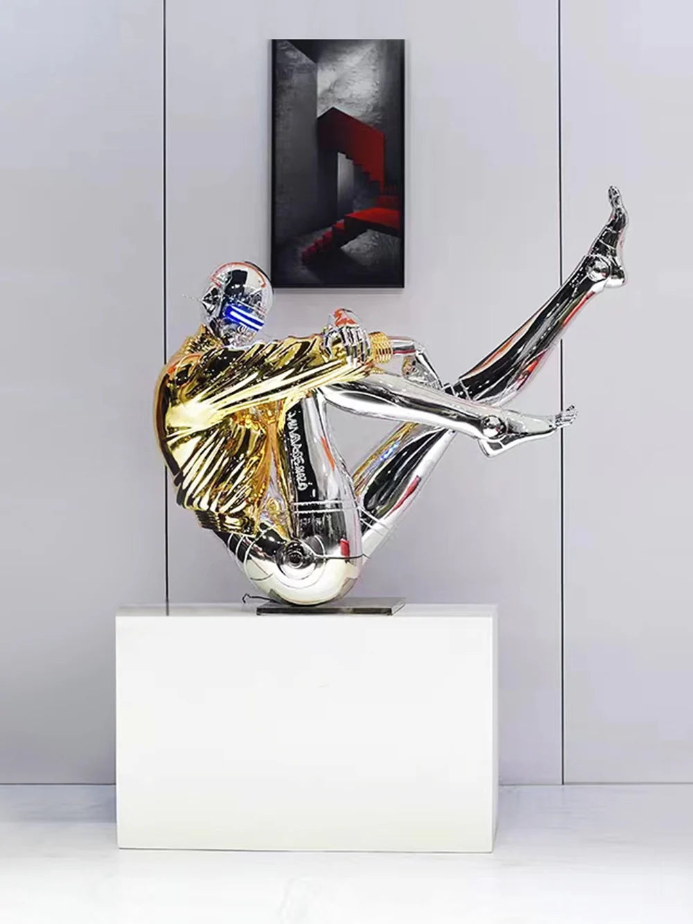 Mechanical Technology Goddess Sculpture Floor Lamp by Korewolamp, featuring a modern goddess design with intricate mechanical detailing.