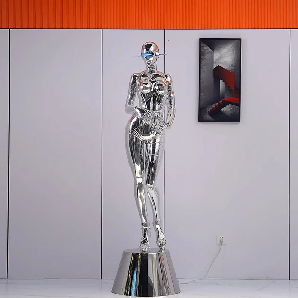 Mechanical Technology Goddess Sculpture Floor Lamp by korewolamp, featuring a modern goddess design with intricate mechanical details.