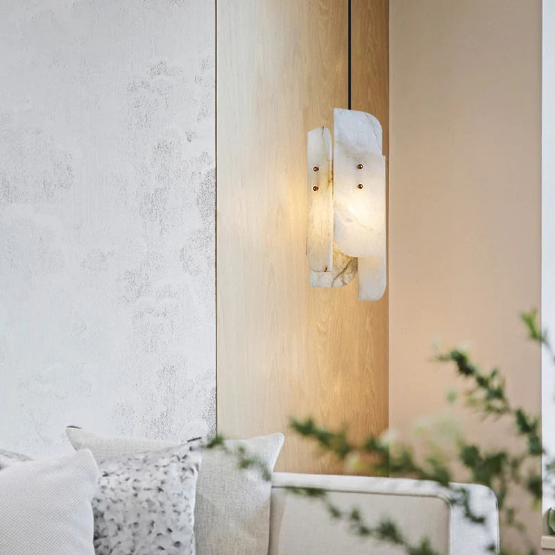 Megalith Mini Alabaster Pendant Light - Nuvé
