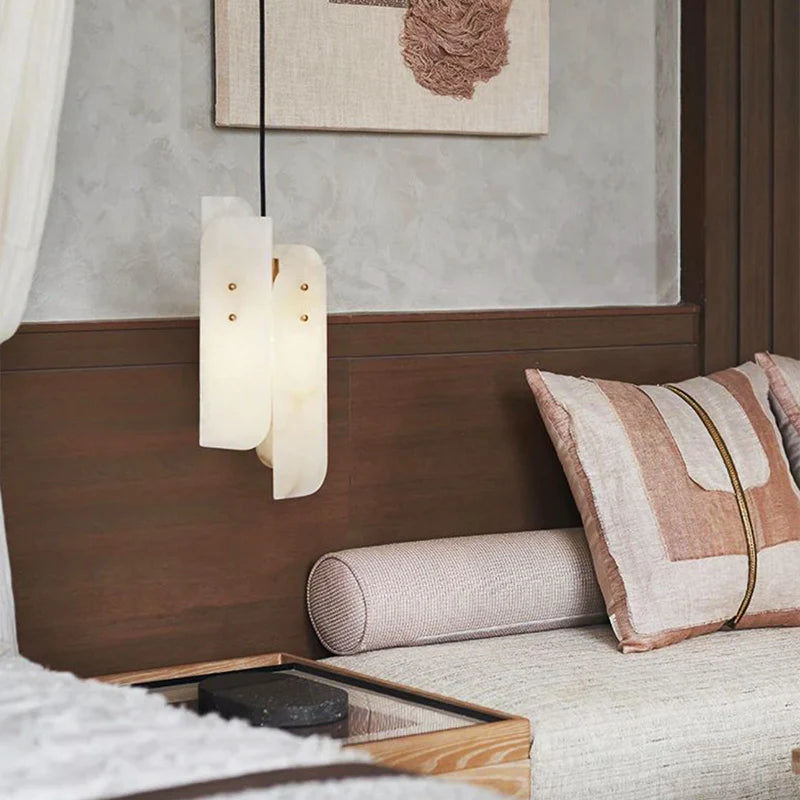 Megalith Mini Alabaster Pendant Light - Nuvé