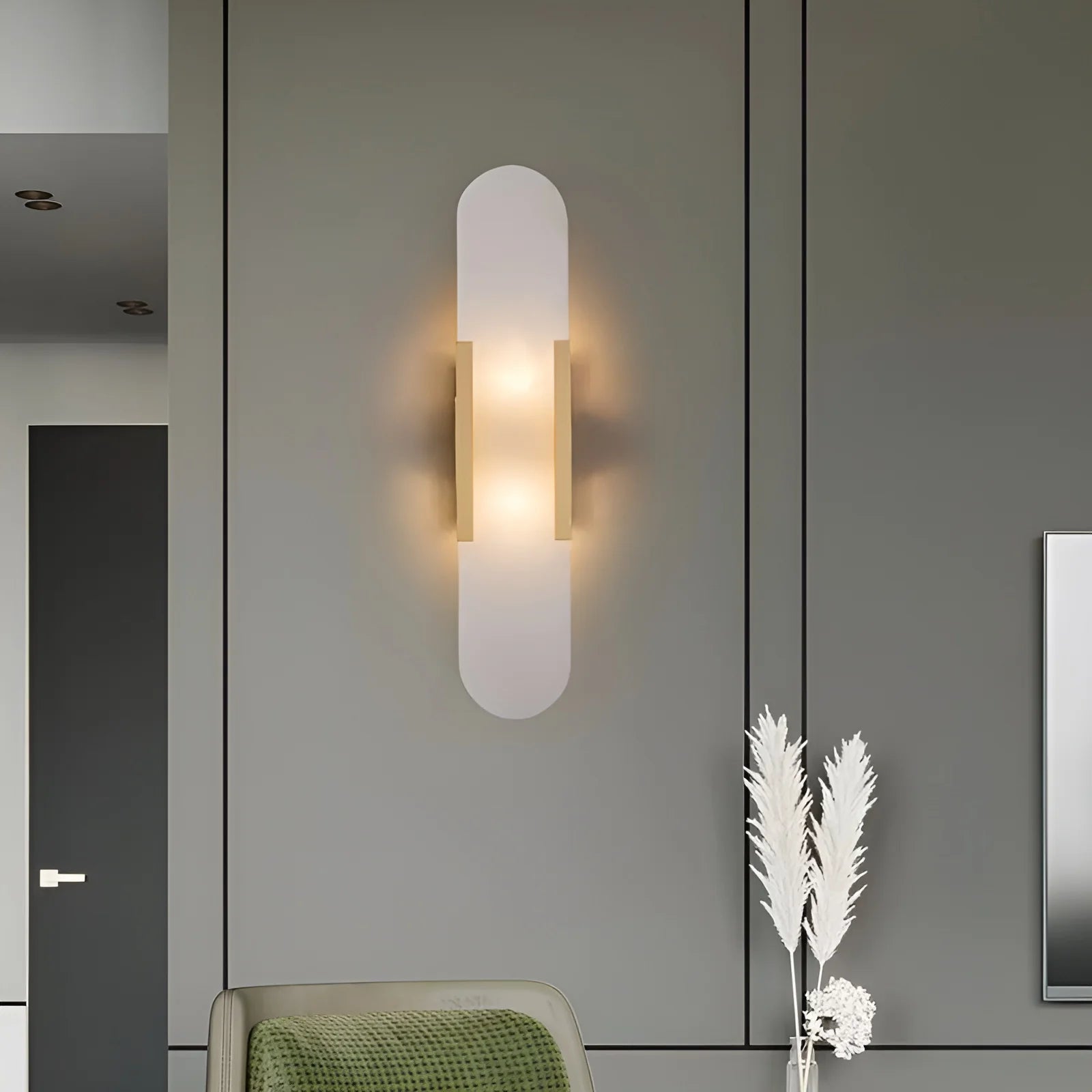 Melange Elongated Alabaster Wall Lamp - Nuvé