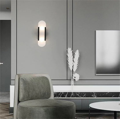 Melange Elongated Alabaster Wall Lamp - Nuvé
