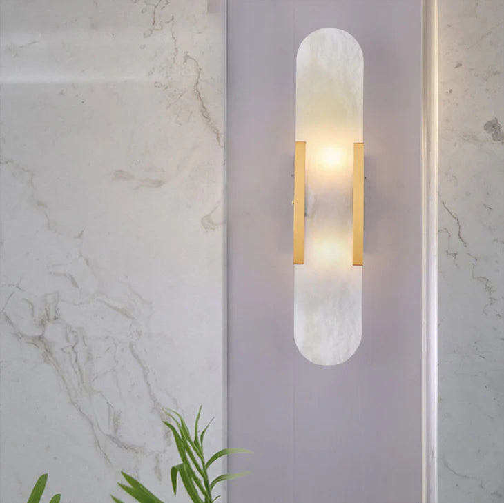 Melange Elongated Alabaster Wall Lamp - Nuvé