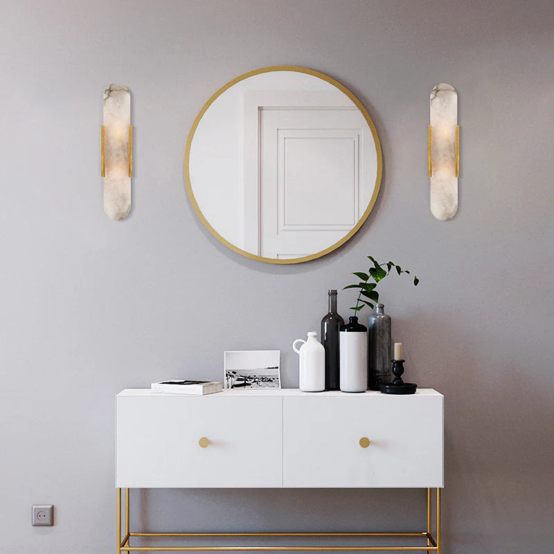 Melange Elongated Alabaster Wall Lamp - Nuvé