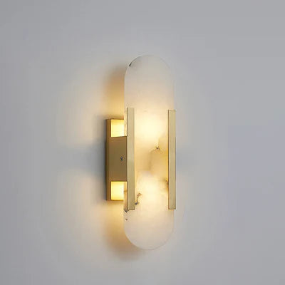 Melange Elongated Alabaster Wall Lamp - Nuvé