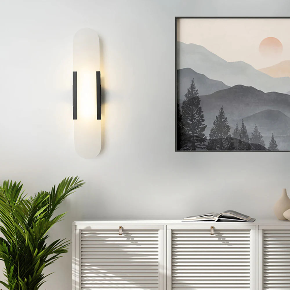 Melange Elongated Alabaster Wall Lamp - Nuvé