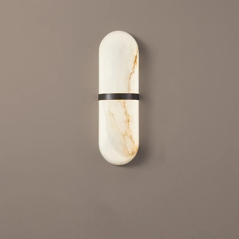 Alabaster Pill Shape Wall Light - Nuvé