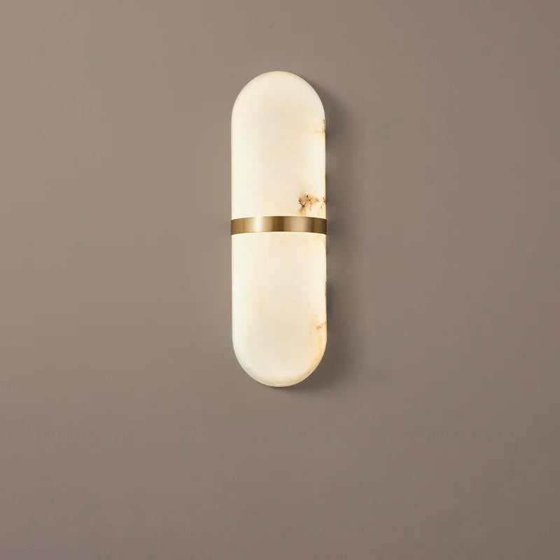 Alabaster Pill Shape Wall Light - Nuvé