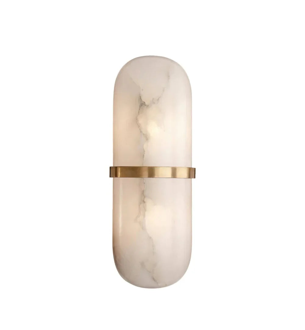 Alabaster Pill Shape Wall Light - Nuvé