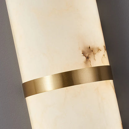 Oval Alabaster Semi Circular Wall Lamp - Nuvé