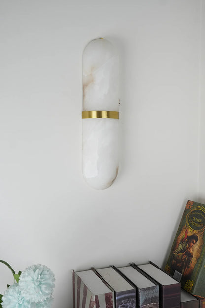 Alabaster Pill Shape Wall Light - Nuvé