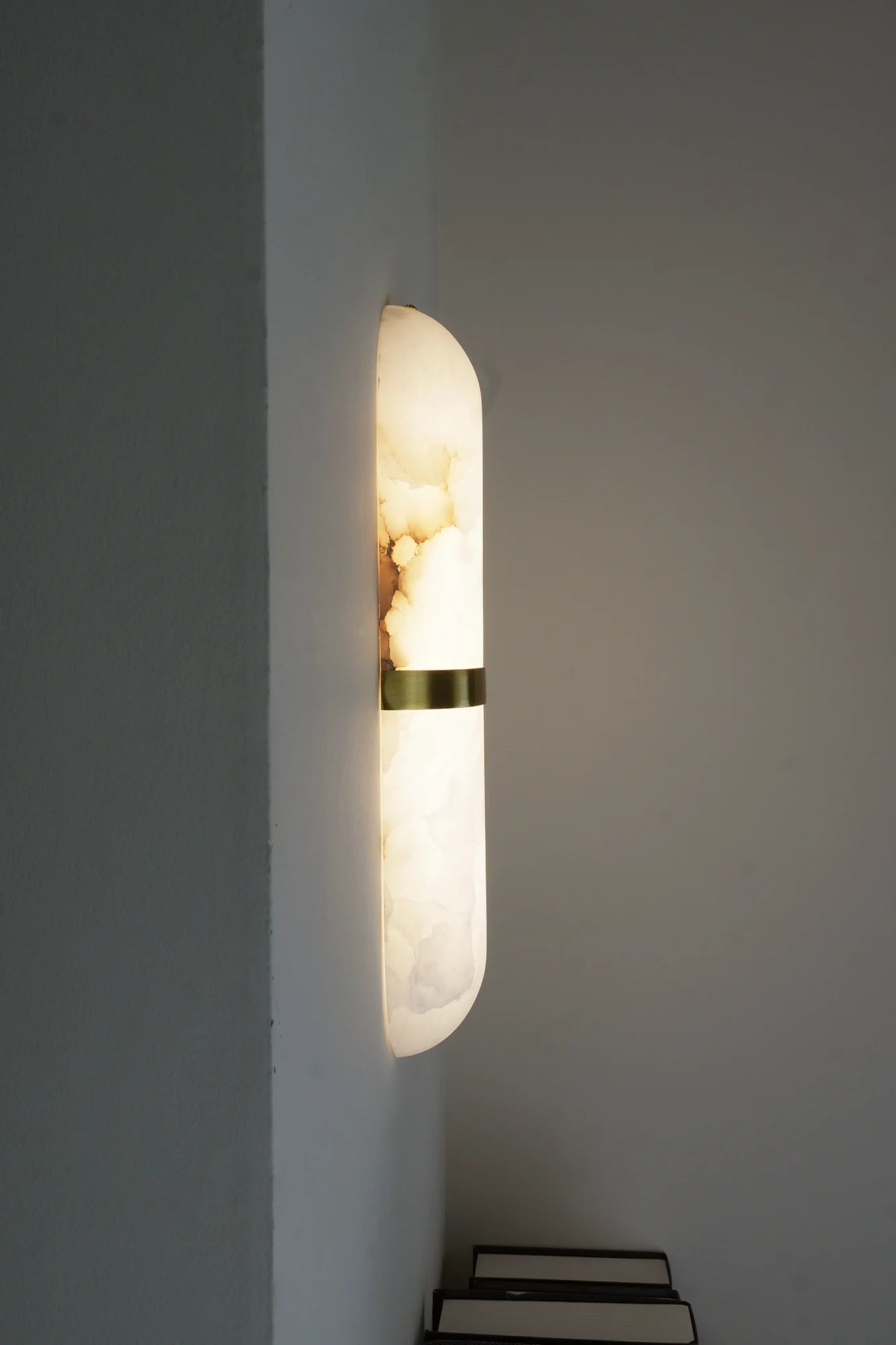 Alabaster Pill Shape Wall Light - Nuvé